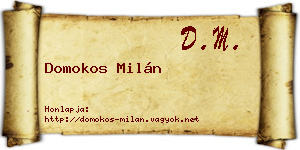 Domokos Milán névjegykártya